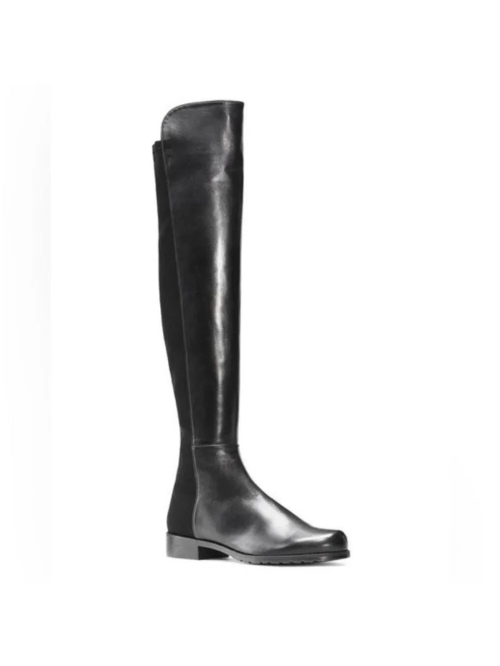 Stuart Weitzman 5050 Over-The-Knee block heel Black Nappa Leather Boots 6.5